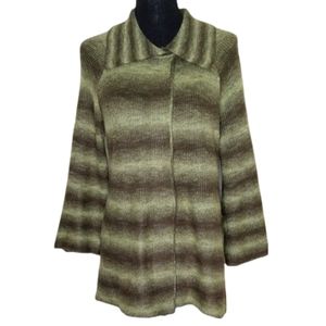 SPANNER Women M Wool Blend Dark Academia Shawl Collar Bell Sleeve Sweater Tunic